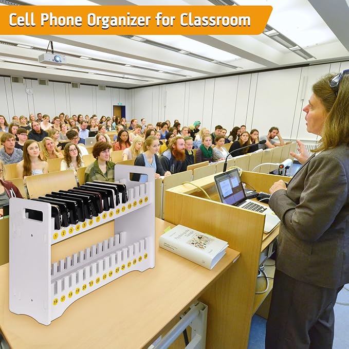 Ozzptuu Cell Phone Holder Classroom Cell Phone Storage 2-Tier Multiple Cell - Image 6