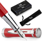 Wordsworth & Black Fountain Pen Set, Medium Nib, Includes 24 Pack Ink Cartridges by WordsworthBlack