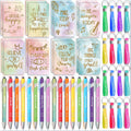 PerKoop 48 Pcs Inspirational Gifts Bulk Motivational Employee Notepads Ballpoint Pens Keychains Set for Staff Coworker Appreciation Gifts for Teachers Nurse Women Office Party Favor Supplies