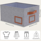 OUTBROS Foldable Storage Box for Shelves, 15.7 x 11.8 x 7.9 inch Fabric Baskets - Image 7
