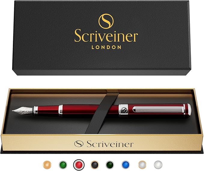 Scriveiner Deep Crimson Red Fountain Pen - Image 9