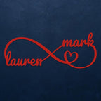 Personalized Valentines Metal Wall Sign, Custom Infinity Heart Love Couple Name - Image 5