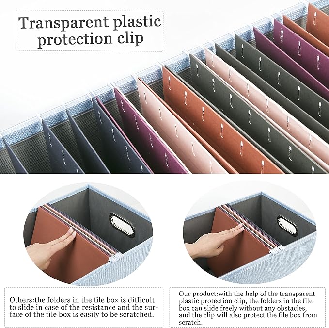2 Pack File Storage Organizer, Filing Box, Portable File Box - Image 2
