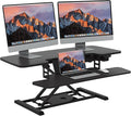 SANODESK 40" Electric Standing Desk Converter， Height Adjustable Riser by sanodesk