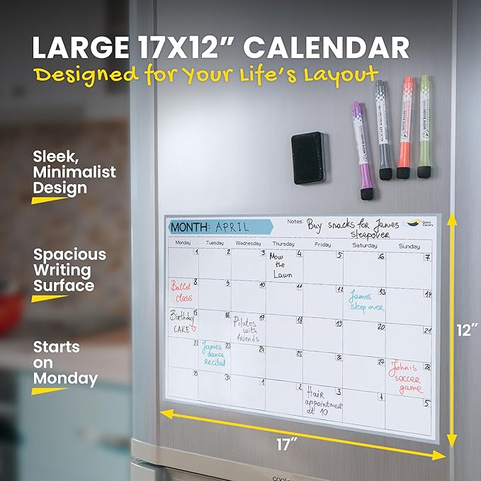 Monthly Magnetic Calendar for Refrigerator - Image 3