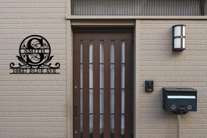 Personalized House Number Monogram Sign, Custom Address Sign - Image 4