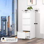 INTERGREAT 4 Drawer File Cabinet, Tall Locking File Cabinets - Image 3