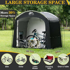 happy travel bike storage shed tent, waterproof portable shown in use