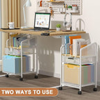 Rolling File Cabinet with Adjustable Dividers, Mobile Filing Cabinet with 2 - Image 7