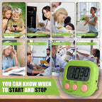 6 Pack Multi-Function Electronic Timer, Colorful Kitchen Timers Digital Magnetic - Image 2