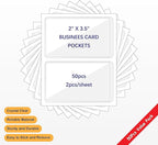 Clear Adhesive Business Card Pocket swith Side Open - Image 2