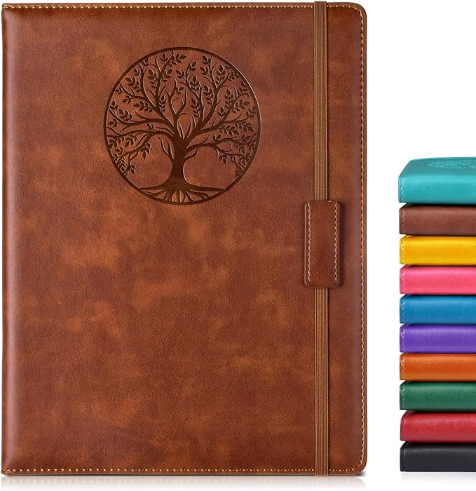 Biuwory Lined Journal Notebook for Women Men, 256 Pages A4 Large Hardcover by Biuwory
