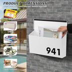 KYODOLED Wall-Mount Mailbox, Large Capacity Mail Box, Galvanized Steel - Image 3