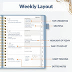 SUNEE 2026 Planner 5.9" x 8.3" – Dated Productivity Planner - Image 2