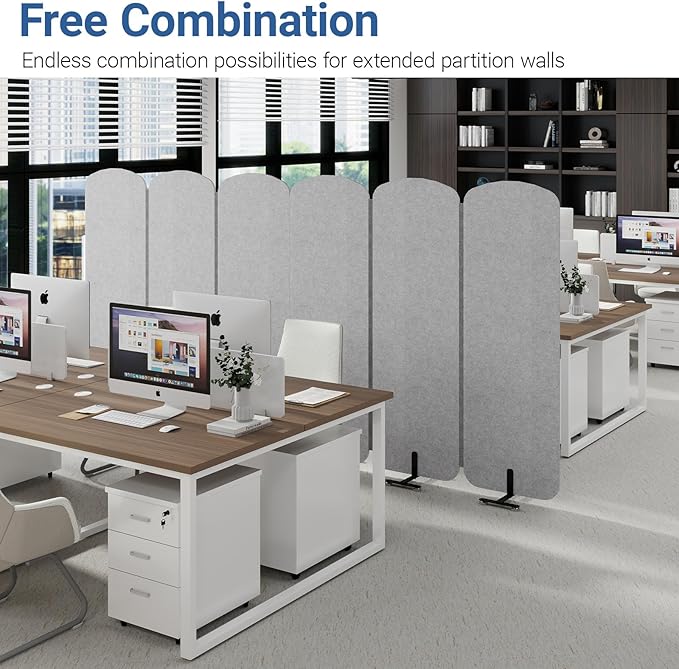 Natwind 3 Panel 73.2 x 71 inch Office Room Privacy Protect Space Divider - Image 6