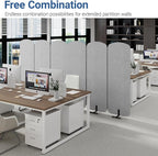 Natwind 3 Panel 73.2 x 71 inch Office Room Privacy Protect Space Divider - Image 6
