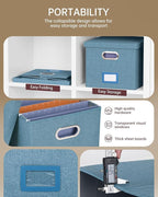 2 Pack File Storage Organizer, Filing Box, Portable File Box - Image 2