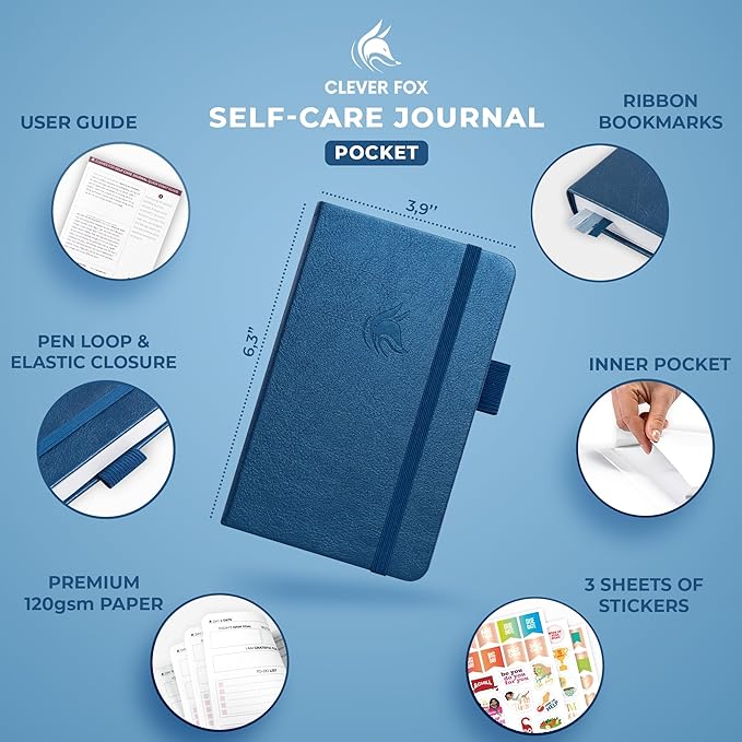 Clever Fox Self-Care Journal Pocket – Daily Reflection Notebook – Mental Health - Image 5