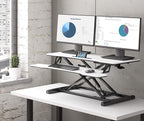 FITUEYES Height Adjustable Standing Desk 36” Wide Sit to Stand Converter Stand - Image 6