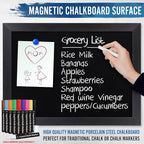 HBCY Creations 18" x 24" Rustic Black Solid Wood Frame Wall Chalkboard - Image 5