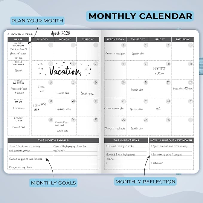 Clever Fox Planner – Undated Weekly & Monthly Planner - Image 4