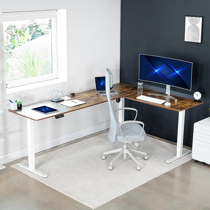 VIVO Electric Corner 84 x 63 inch L-Shaped Standing Desk, Memory Height - Image 7