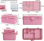 yieach plastic sewing box organizer with handle- portable shown in use
