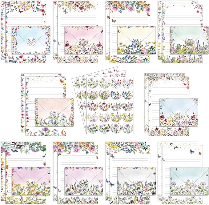 TaoBary 160 Pcs Stationery Paper Set 50 Double Sided Stationery Papers by TaoBary