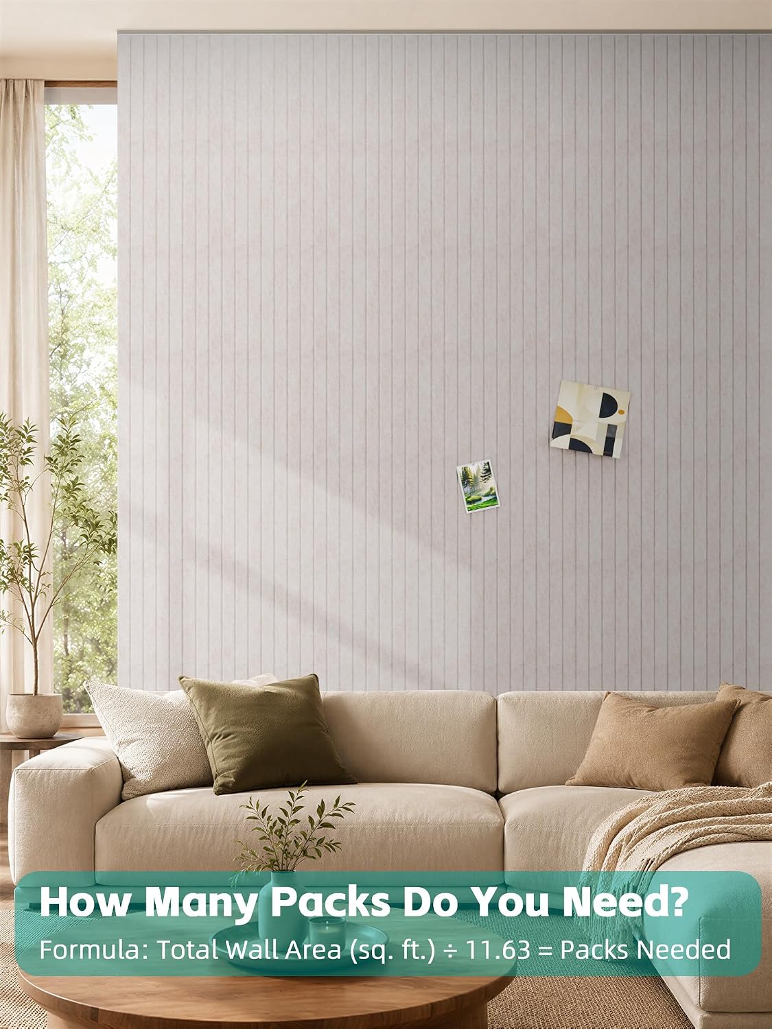 Large Felt Bulletin Board Tiles 48" x 36" Cork Board Alternative (L...