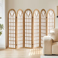Asnefeli 6 Panel Japanese Room Divider, Shoji Style Partition Divider, Fully