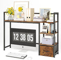 Desk Shelf with Drawer, 41.3" Desktop Organizer Shelf, Desk Hutch by Mexin