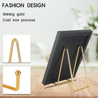 Decolore 6 inch 3 Pack Gold Metal Display Stands Plate Stands Plate Holder - Image 3