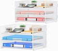 Subekyu 2-Pack 3-Tier White Metal Mesh Desk Paper Letter Tray & File Sorter by SUBEKYU