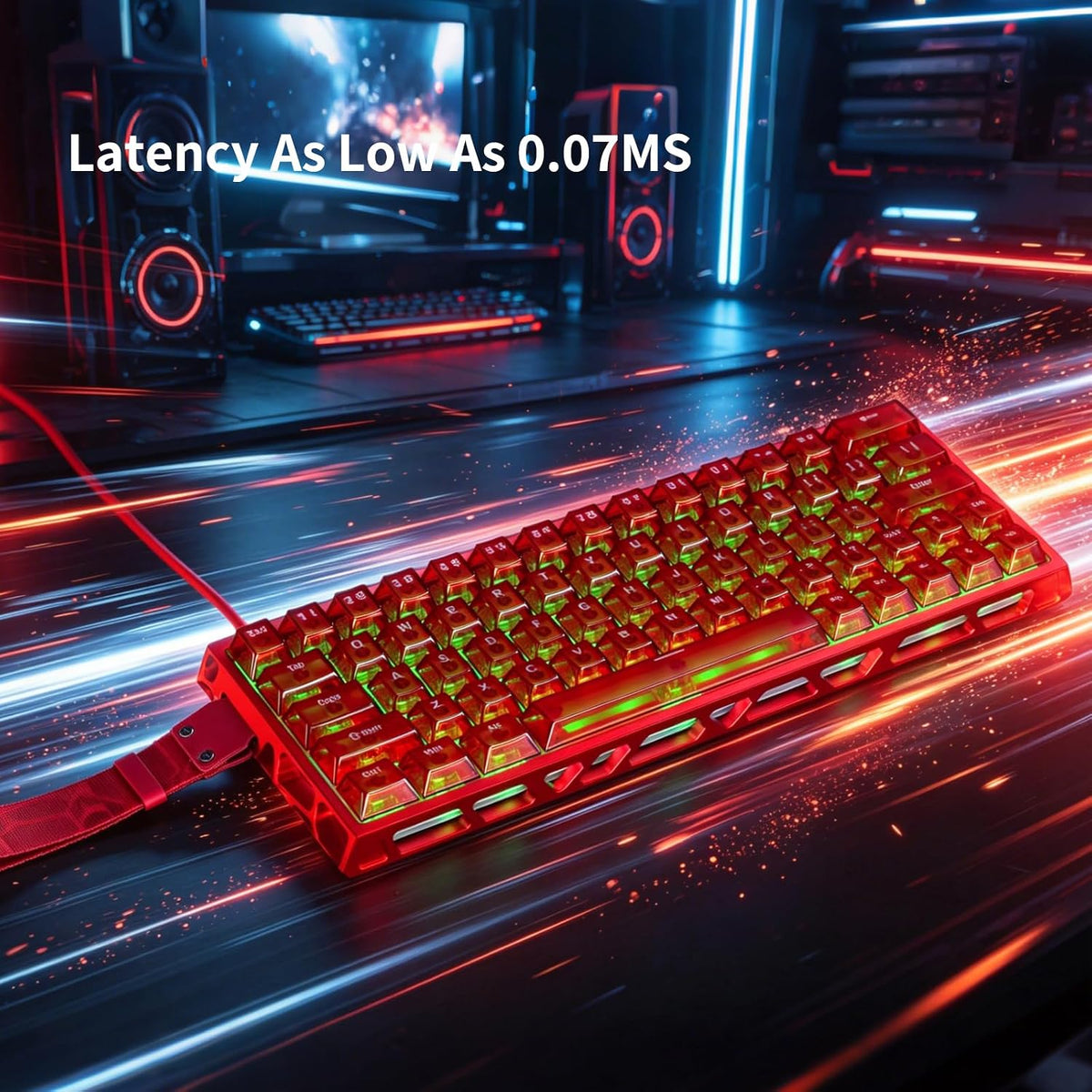 IROK MG63 64 Keys Wired Magnetic Switch Keyboard, 512KHZ All Keys Scan Rate, ...