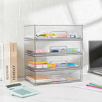 Vtopmart 12.1''W Clear Stackable Storage Drawers, 2 Pack Acrylic Plastic - Image 7