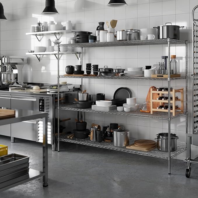 Regal Altair 24" Deep x 72" Wide x 64" Height Wire Shelving Kit | 4-Tier | NSF - Image 5