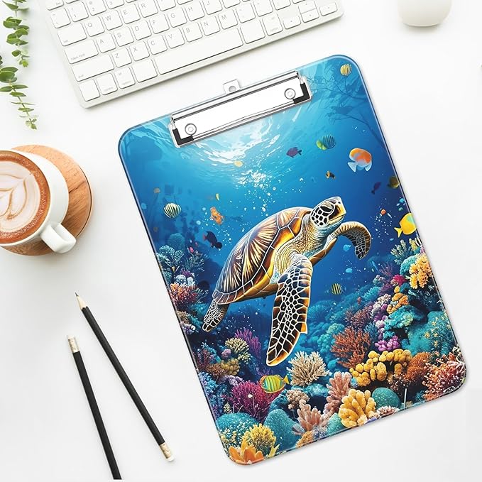 Luminzo Plastic Cute Clipboard Low-Profile Metal Clip, A4 Letter Size 9 x 12.5 - Image 7