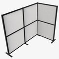 VIVO L-Shape Modular Corner Wall System, 3 Panels, Modern Professional Office