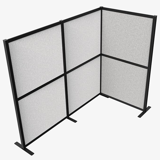 VIVO L-Shape Modular Corner Wall System, 3 Panels, Modern Professional Office by VIVO