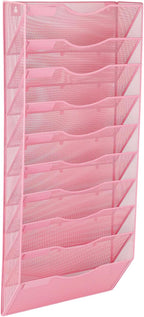 EASEPRES 10 Pocket Mesh Hanging Wall File Organizer, Wall Mounted Mail Paper - Image 8