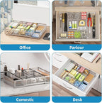 Marbrasse Expandable Desk Drawer Organizer, Mesh Tray - Image 4