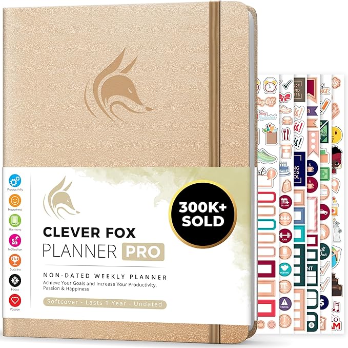 Clever Fox Planner PRO – Weekly & Monthly Life Planner to Increase Productivity by CleverFox