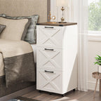 halitaa 3 drawers tall farmhouse file cabinet with, front angle view