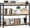 3 Tier Bookshelf 39.37" Width, Dorm Desk Hutch, Desk Shelf, Long Industrial by Homeiju