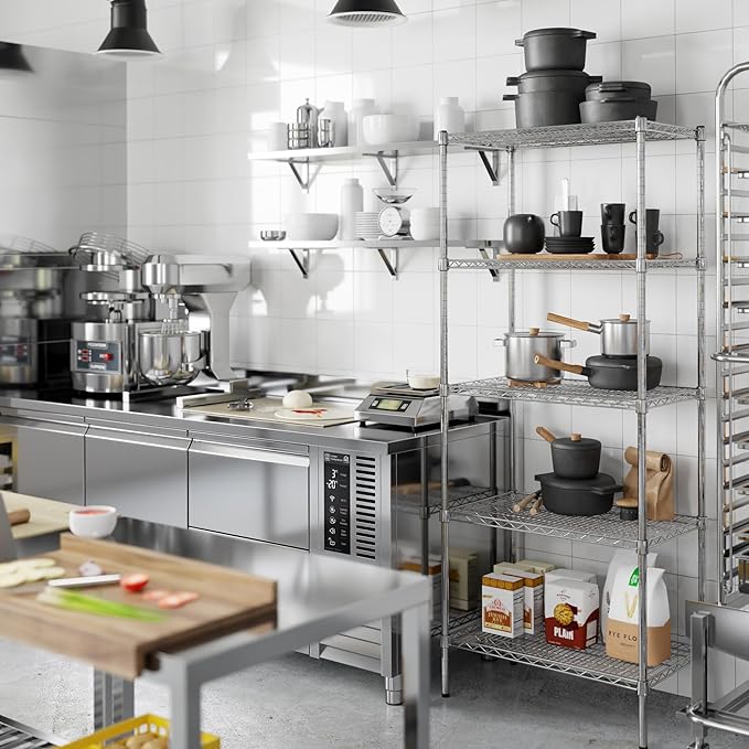 Regal Altair 18" Deep x 30" Wide x 74" Height Wire Shelving Kit | 5-Tier | NSF - Image 6