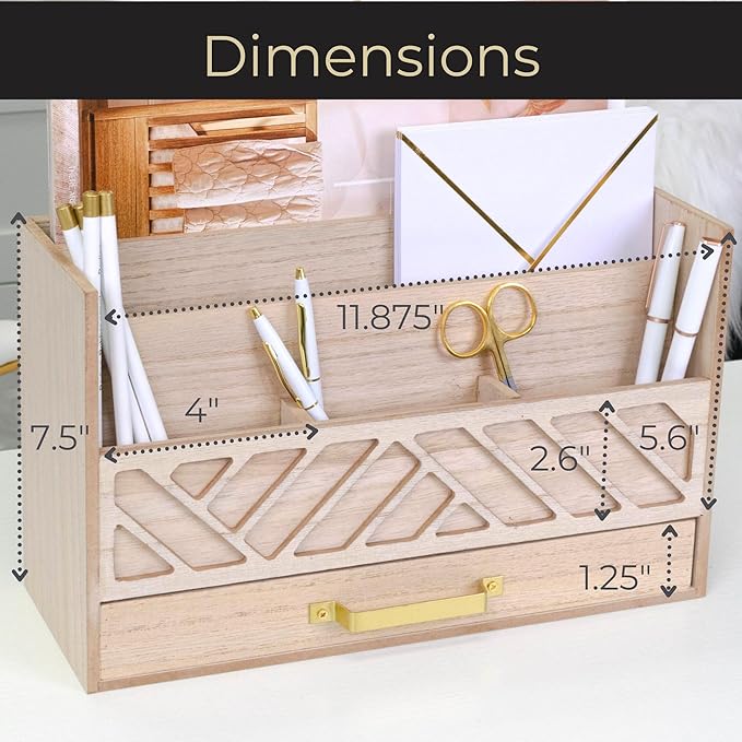 BLU MONACO | Wooden Mail Organizer - Image 6