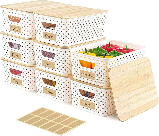 AntStep 8 Pack Plastic Storage Bins by Unknown