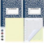 Affrolling 2 Pack Carbonless Lab Notebook Carbon Copy 8.5'' x 11'' 50 Set of by Affrolling