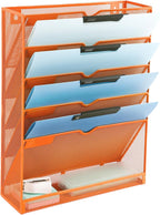 EASEPRES 6 Tier Mesh Hanging Wall File Organizer, Desk Vertical Mail Paper by EASEPRES
