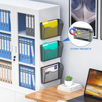 samstar 6 Pack Magnetic File Holder, Mesh Wall File Organizer File Pocket Mail - Image 3